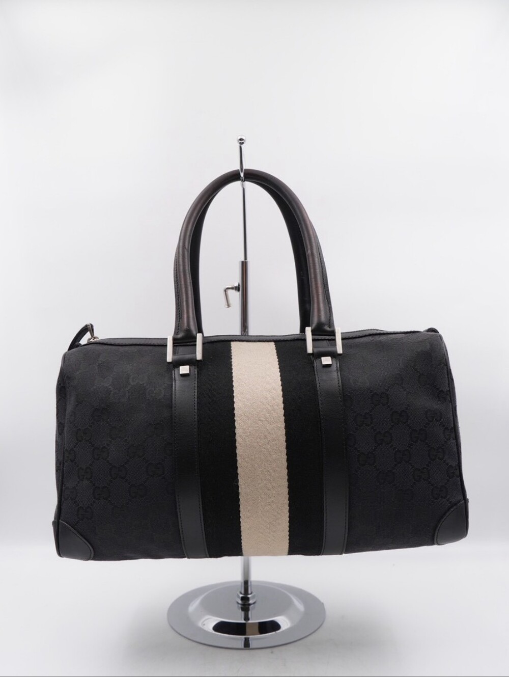 CR51 ๐ค Gucci GG Canvas Web Boston Bag